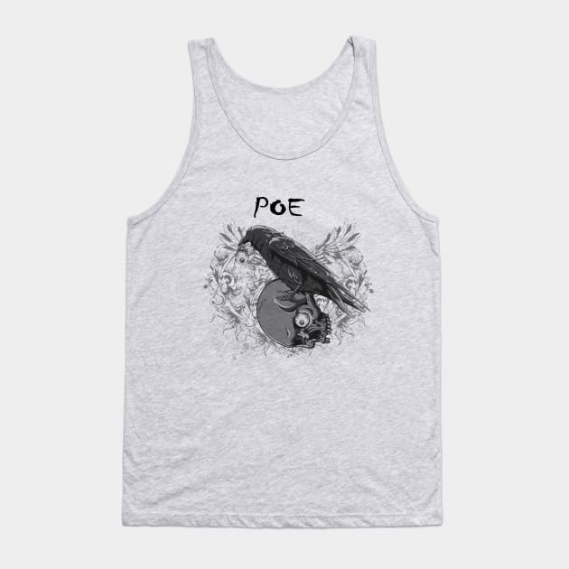 Poe's Raven, Inspired By Edgar Allan Poe Tank Top by VintageArtwork